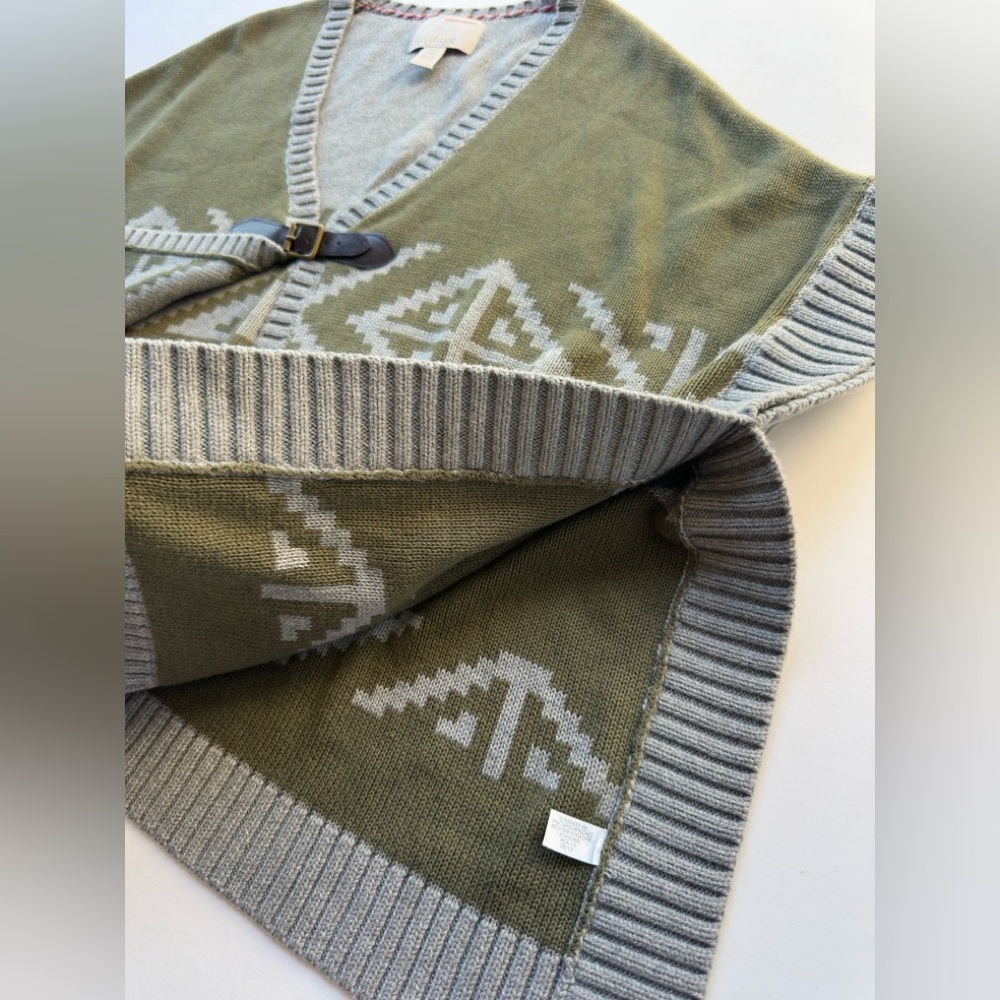 Banana Republic Heritage Poncho Sweater Knit Buckle Heavy Poncho Women's XS/S - Picture 7 of 9